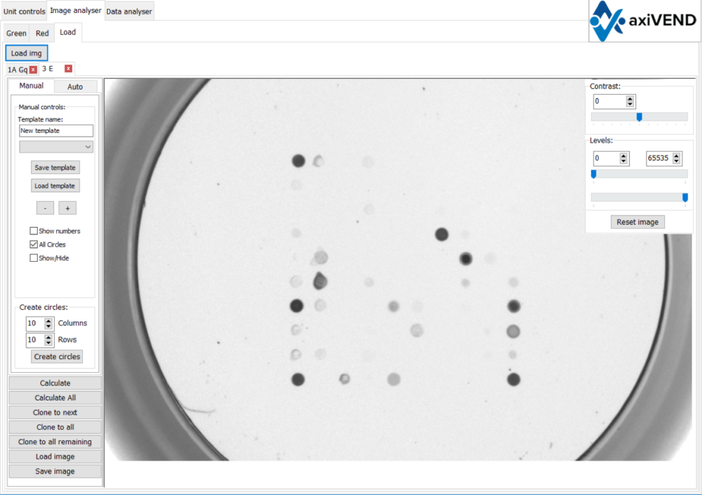 array image from microarray imager